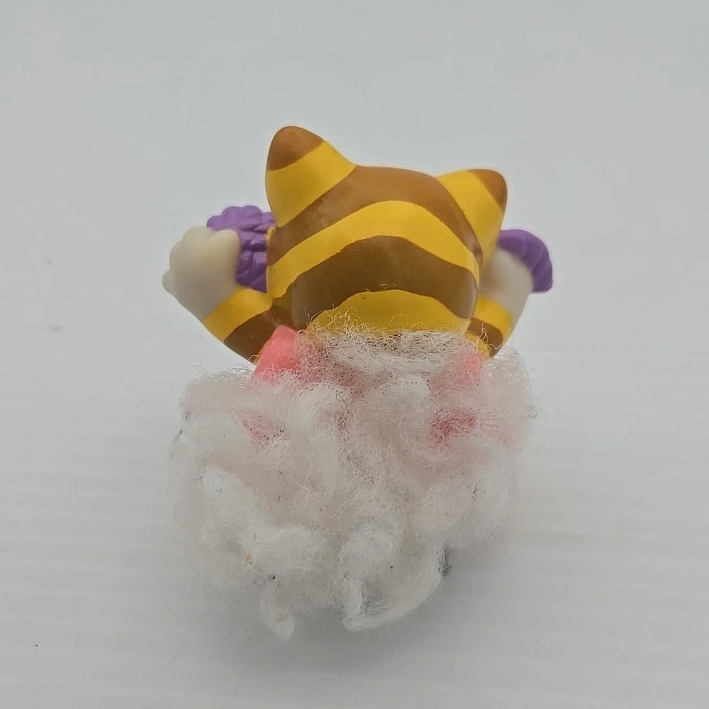 VtgFisherPrice Little People Touch and Feel Cat Kitten Tabby w/ Purple Yarn Ball